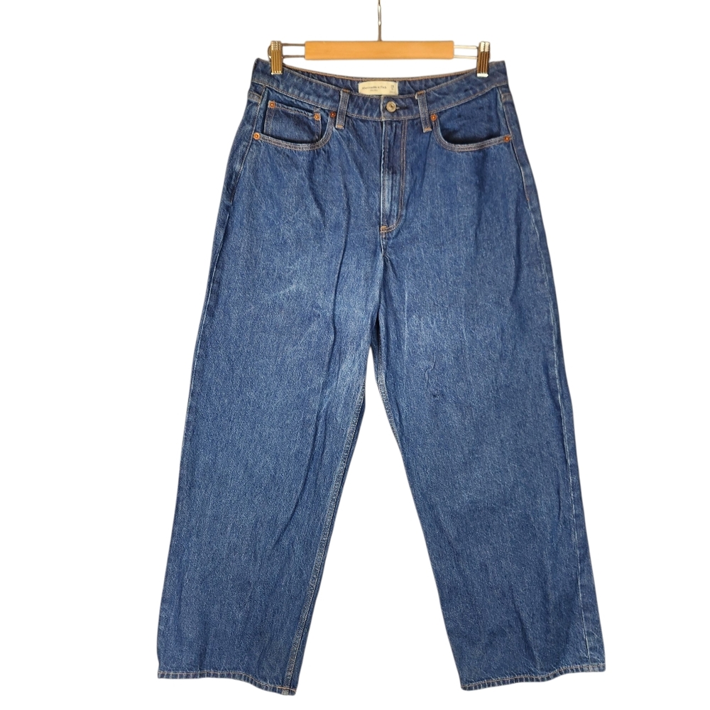 Abercrombie & Fitch Mid Rise Loose Jean Womens 28 6 Curve Love Wide Leg Baggy
